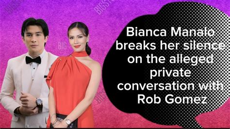 bianca mallorca sex scandal|Bianca Manalo breaks silence on alleged leaked conversation.